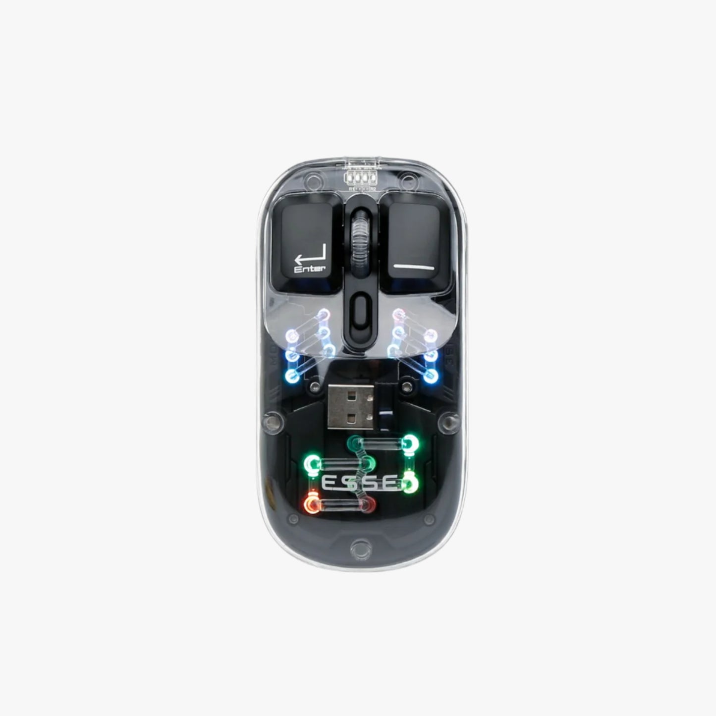 FLUX Transparent Wireless RGB Mouse