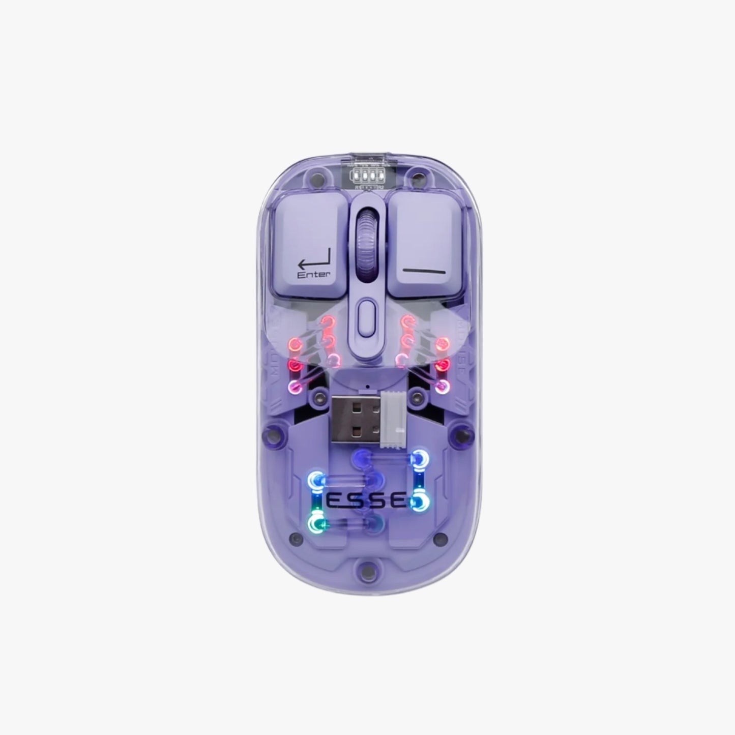 FLUX Transparent Wireless RGB Mouse