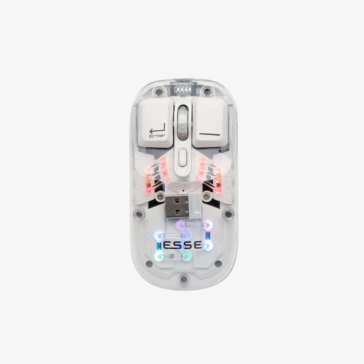 FLUX Transparent Wireless RGB Mouse