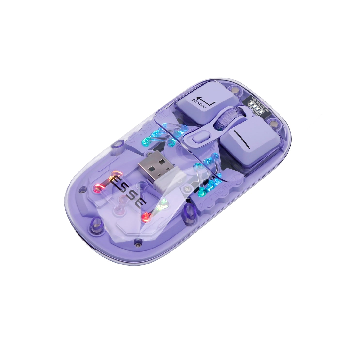 FLUX Transparent Wireless RGB Mouse