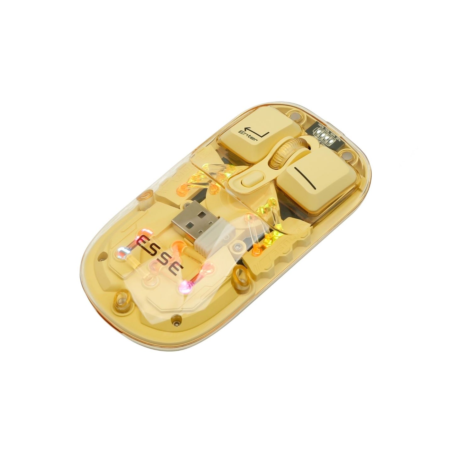 FLUX Transparent Wireless RGB Mouse