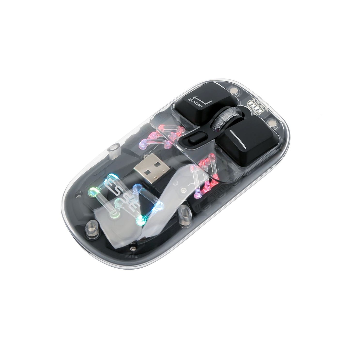 FLUX Transparent Wireless RGB Mouse