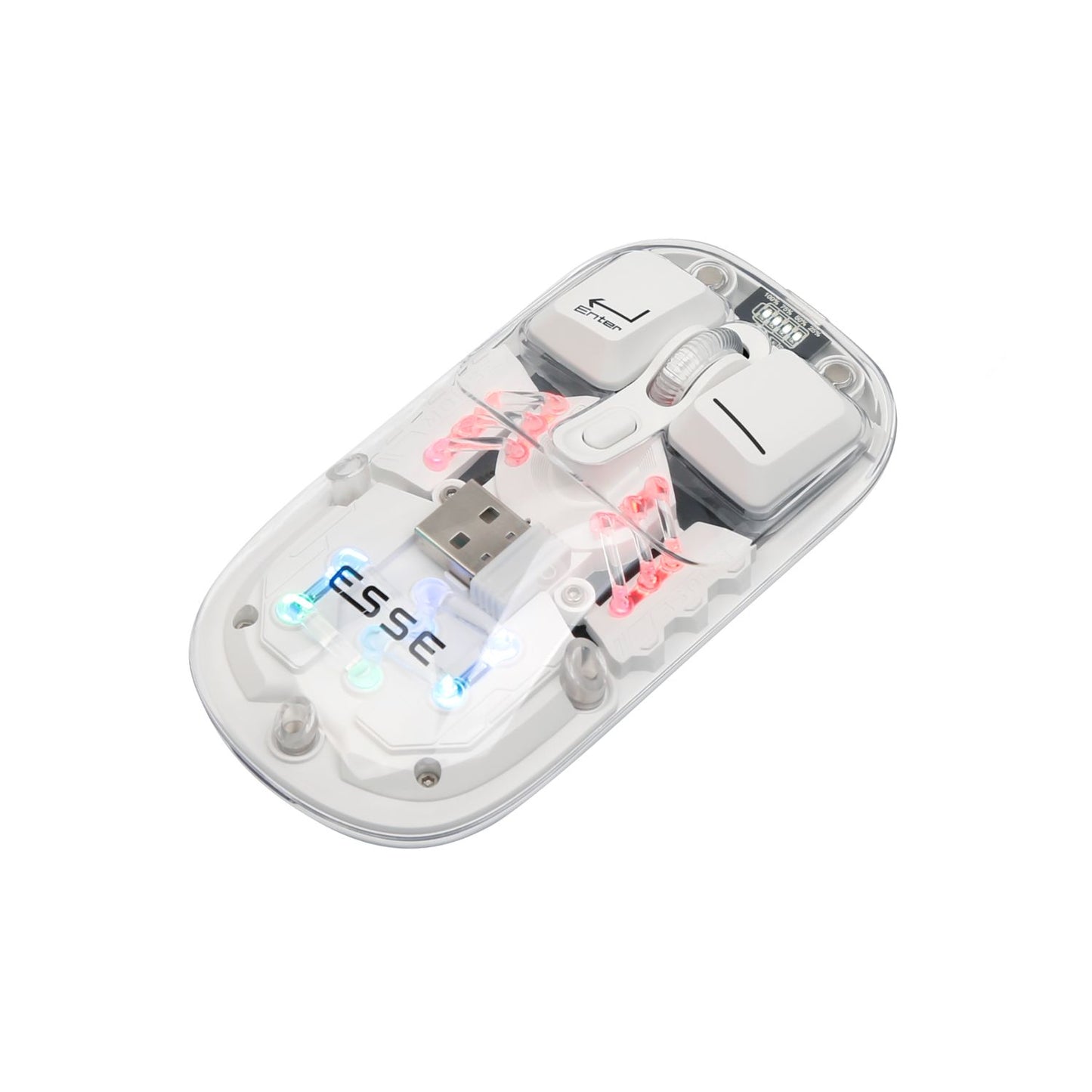 FLUX Transparent Wireless RGB Mouse