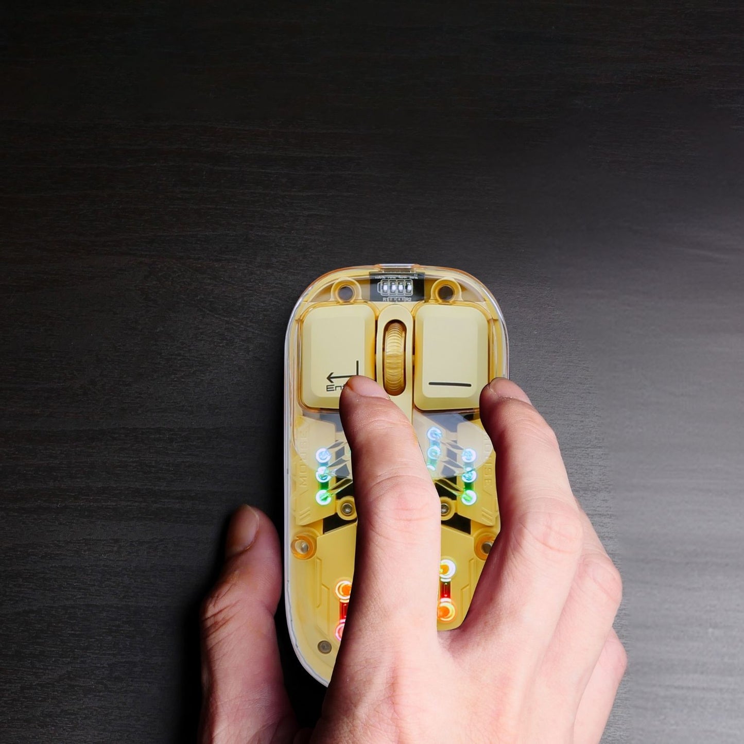 FLUX Transparent Wireless RGB Mouse