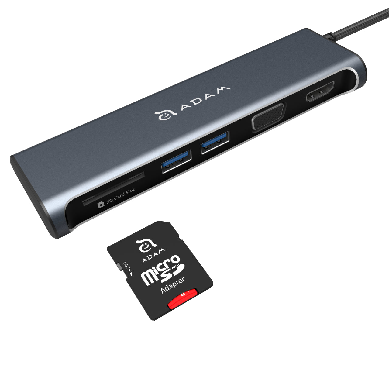 CASA A03 5 Port USB-C Hub with VGA and HDMI