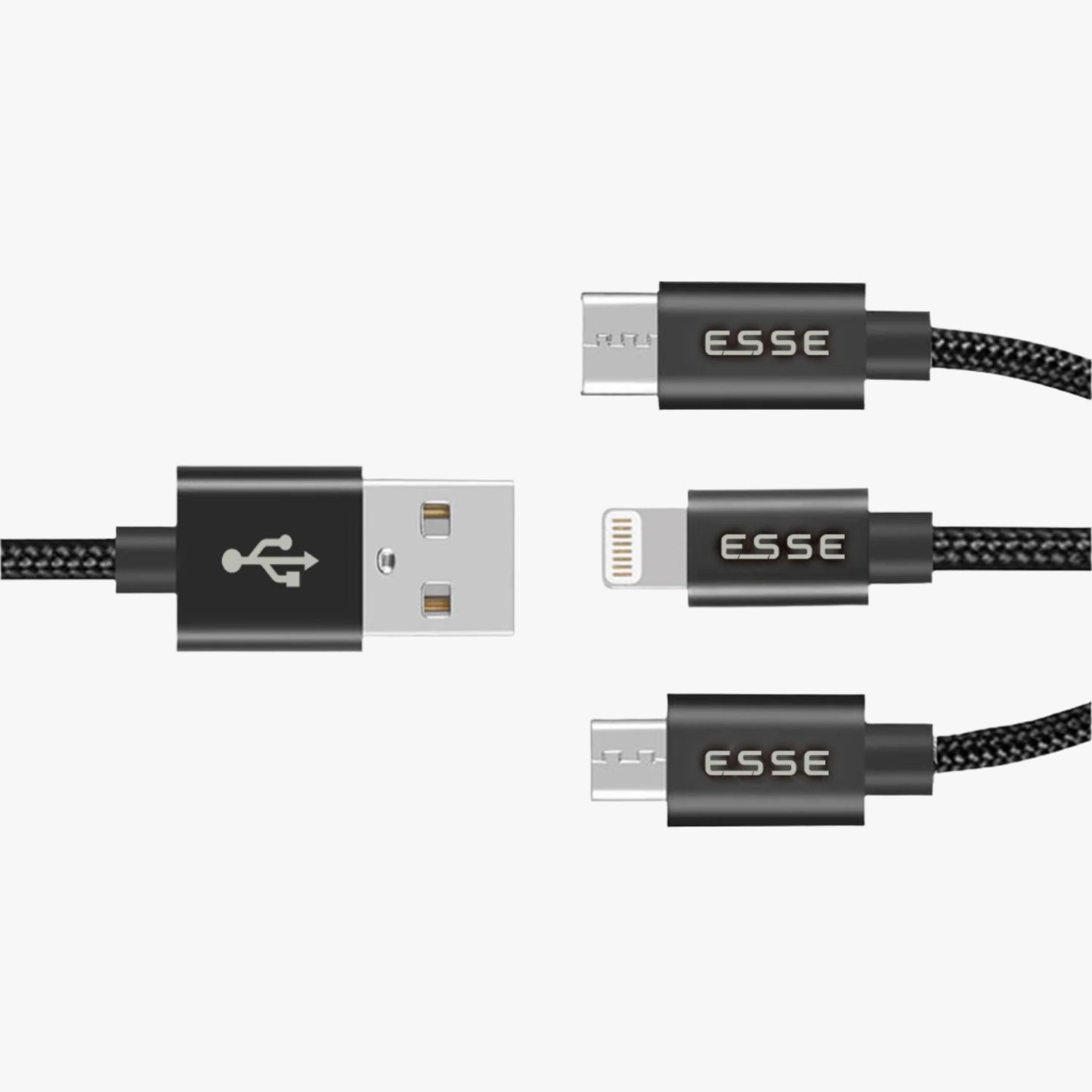 DYRO 3 in 1 (USB-A to lightning, Type C, Micro USB) Cable