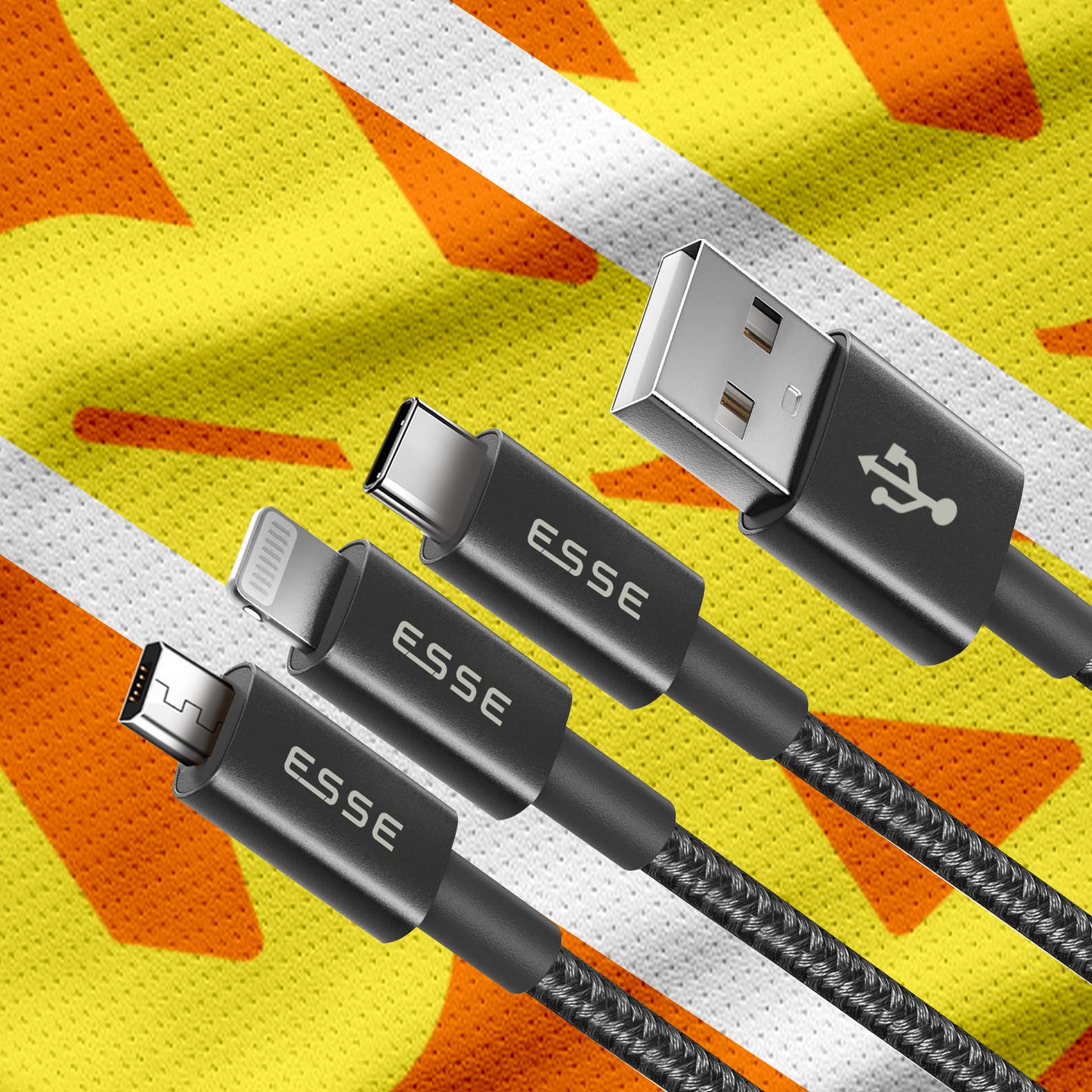 DYRO 3 in 1 (USB-A to lightning, Type C, Micro USB) Cable