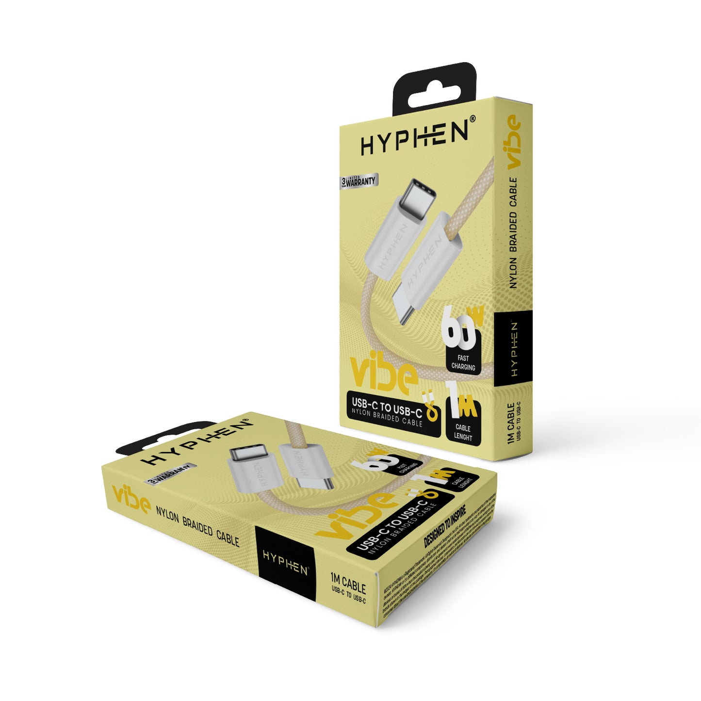 VIBE Nylon Braided Cable - USB-C to USB-C | 60W