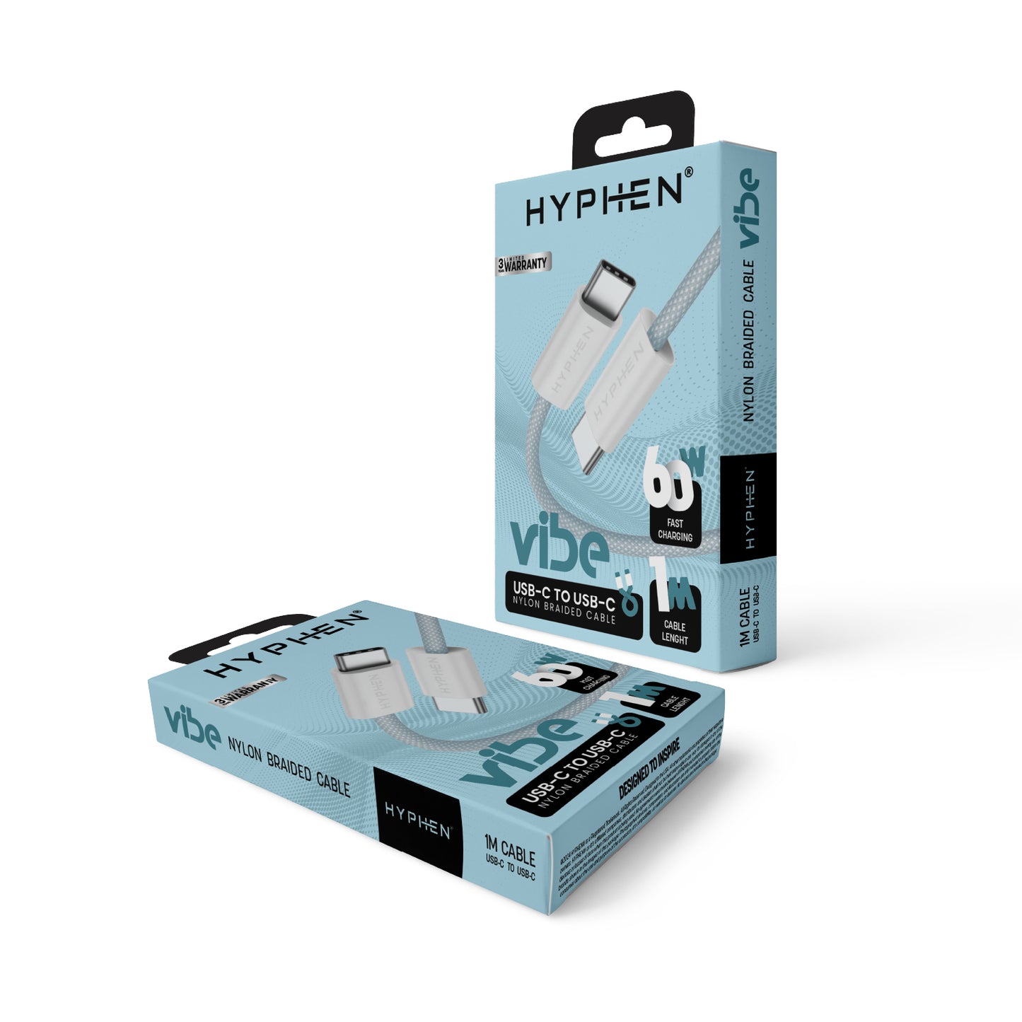 VIBE Nylon Braided Cable - USB-C to USB-C | 60W