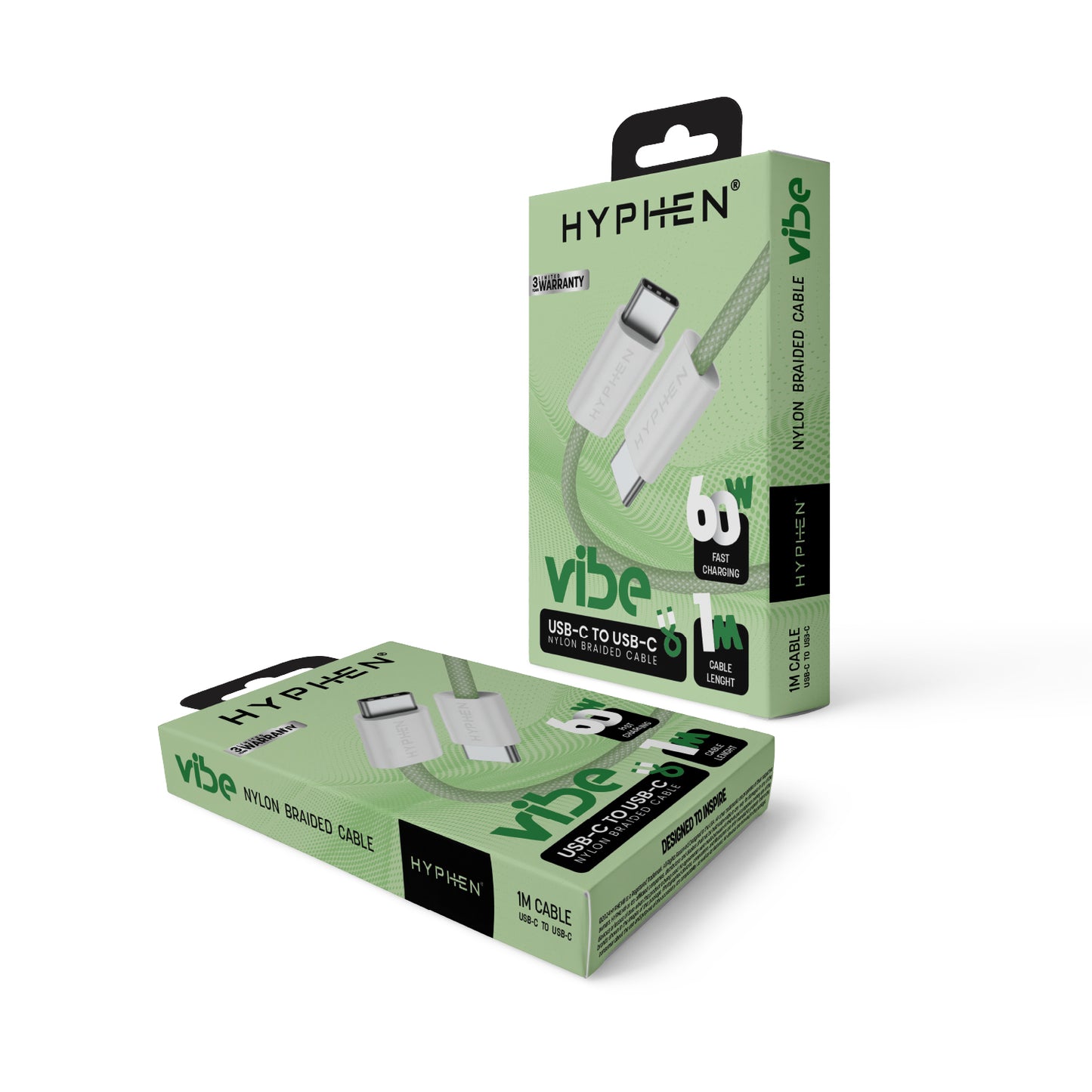 VIBE Nylon Braided Cable - USB-C to USB-C | 60W