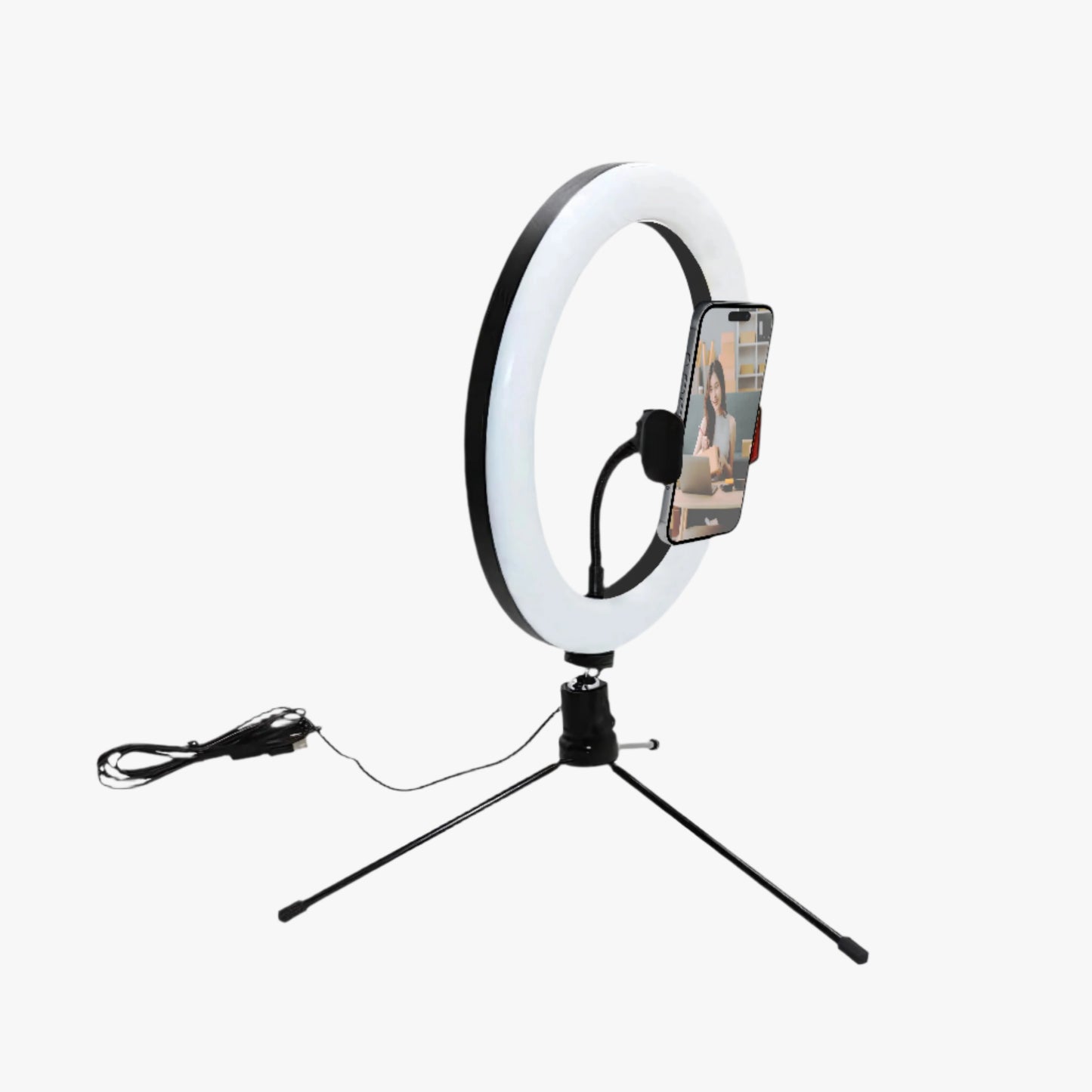 LED Ring Light with Mini Tripod and Phone Holder