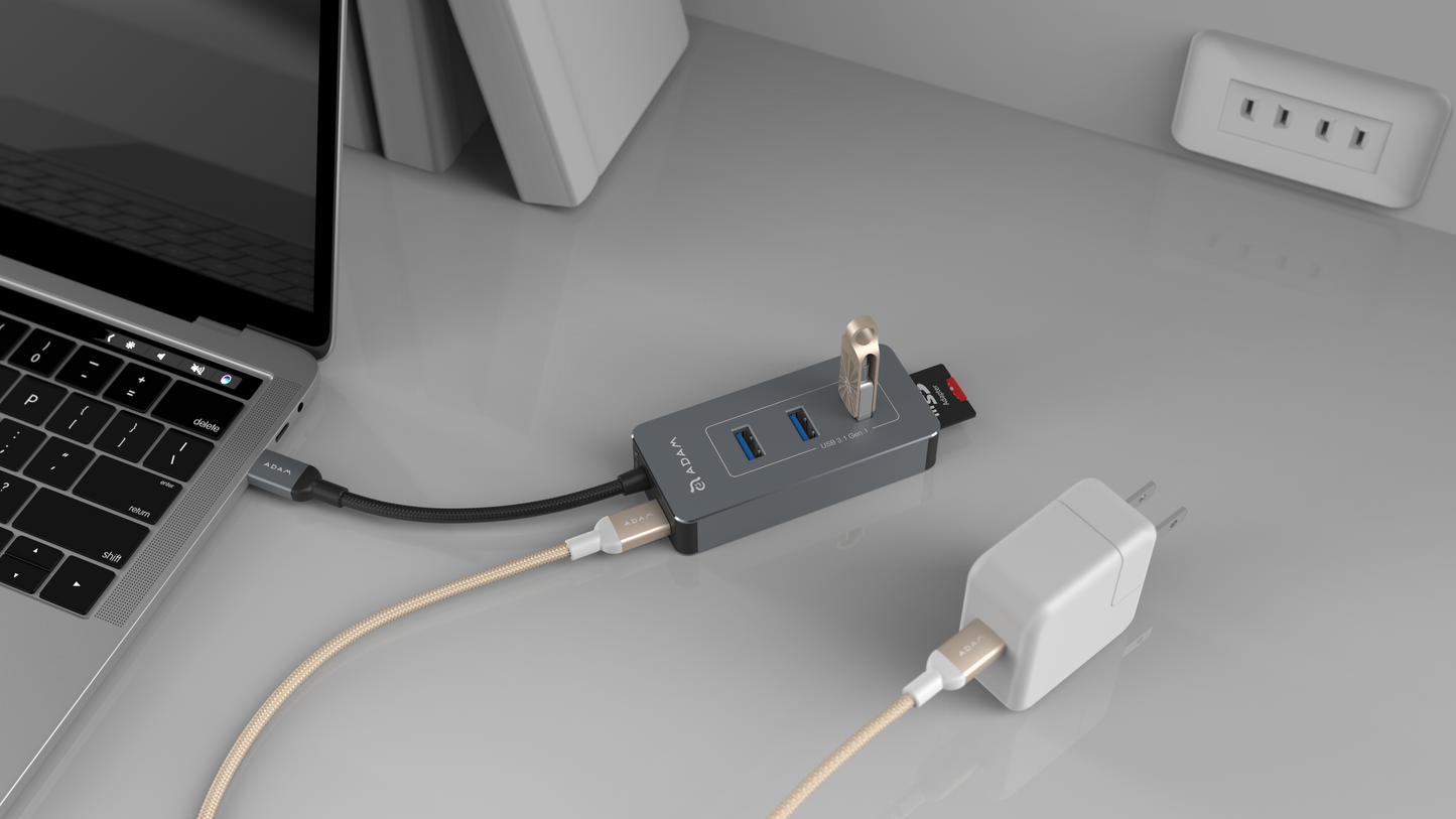 USB 3.1 Type-C 6-Port Card Reader Hub