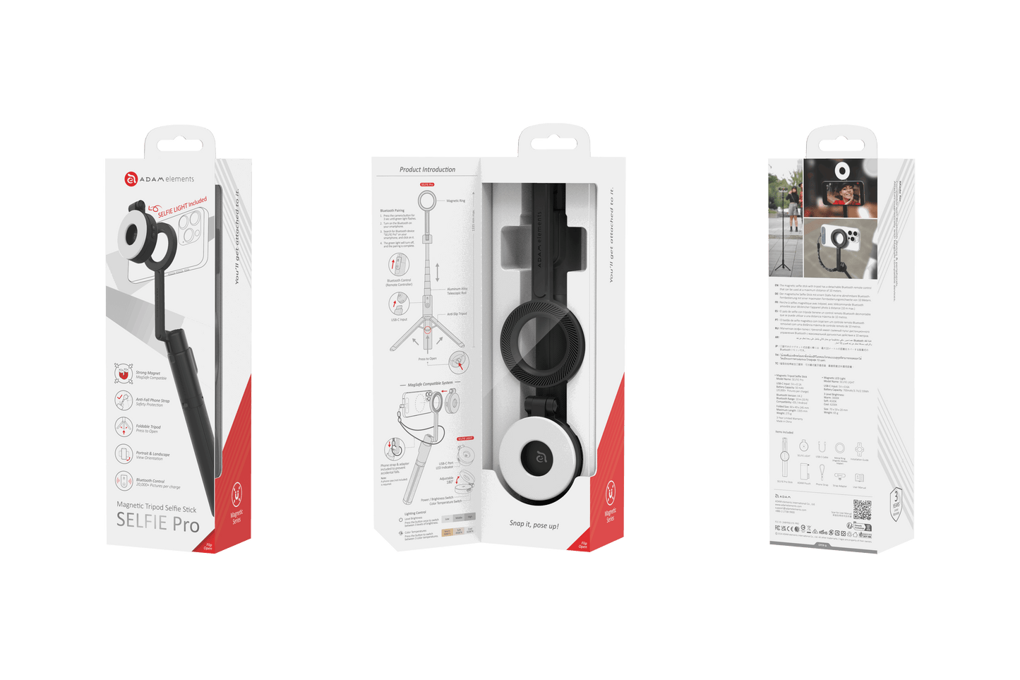 SELFIE Pro Wireless Bluetooth Tripod Selfie Stick