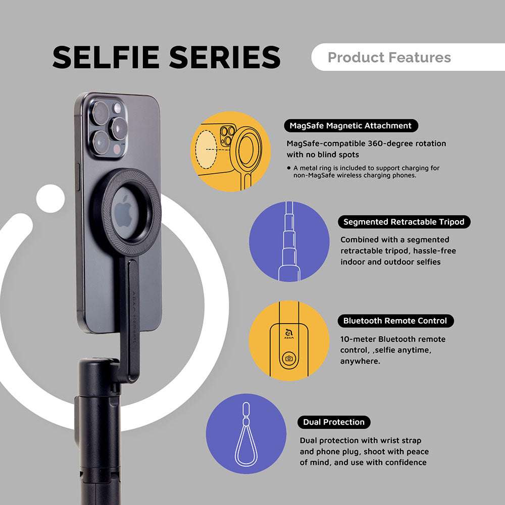 SELFIE Pro Wireless Bluetooth Tripod Selfie Stick