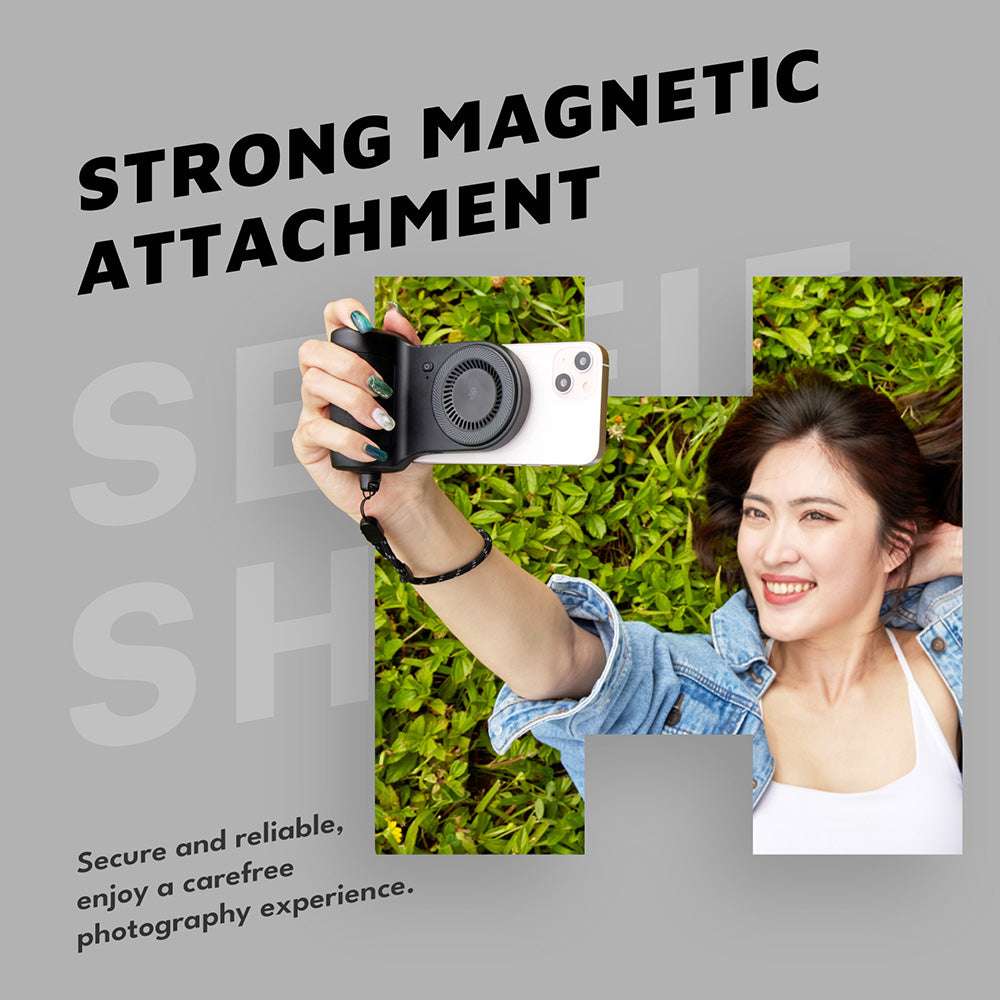 SELFIE SHOT Magnetic Hand Grip with Power Bank | 5000 mAh