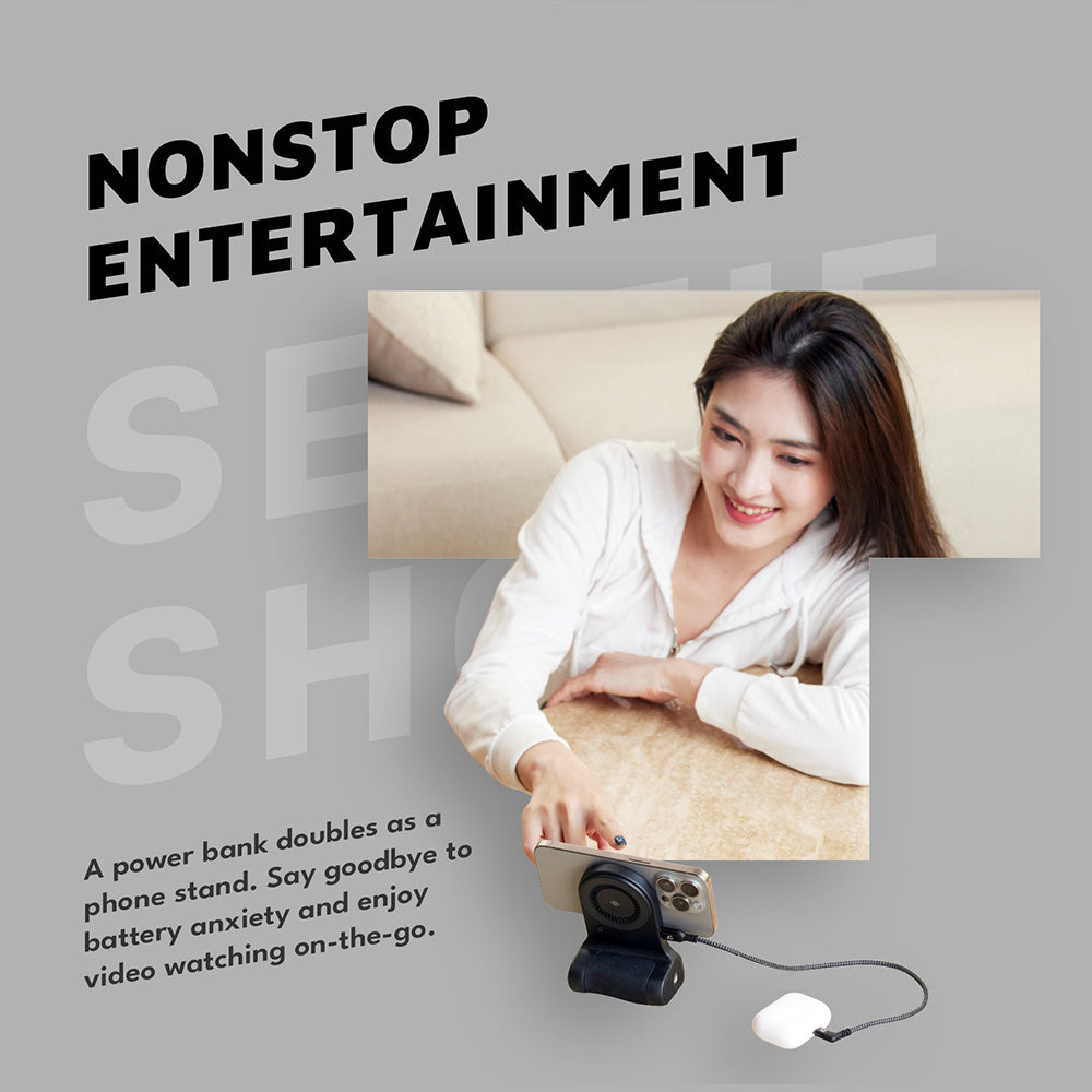 SELFIE SHOT Magnetic Hand Grip with Power Bank | 5000 mAh