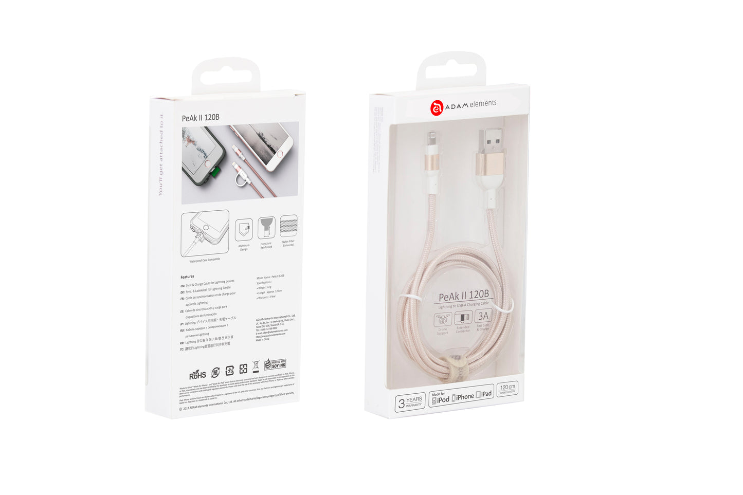 Peak II MFi USB 3.0 to Lightning cable | 30W