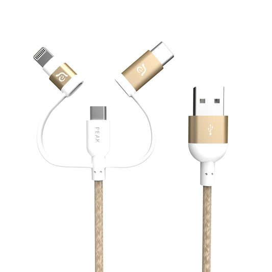 Peak II Trio MFi , Type - C & Micro USB