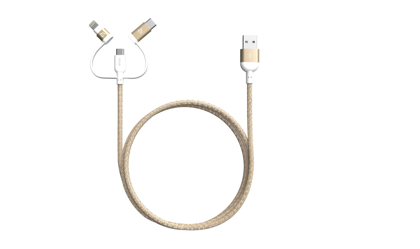 Peak II Trio MFi , Type - C & Micro USB