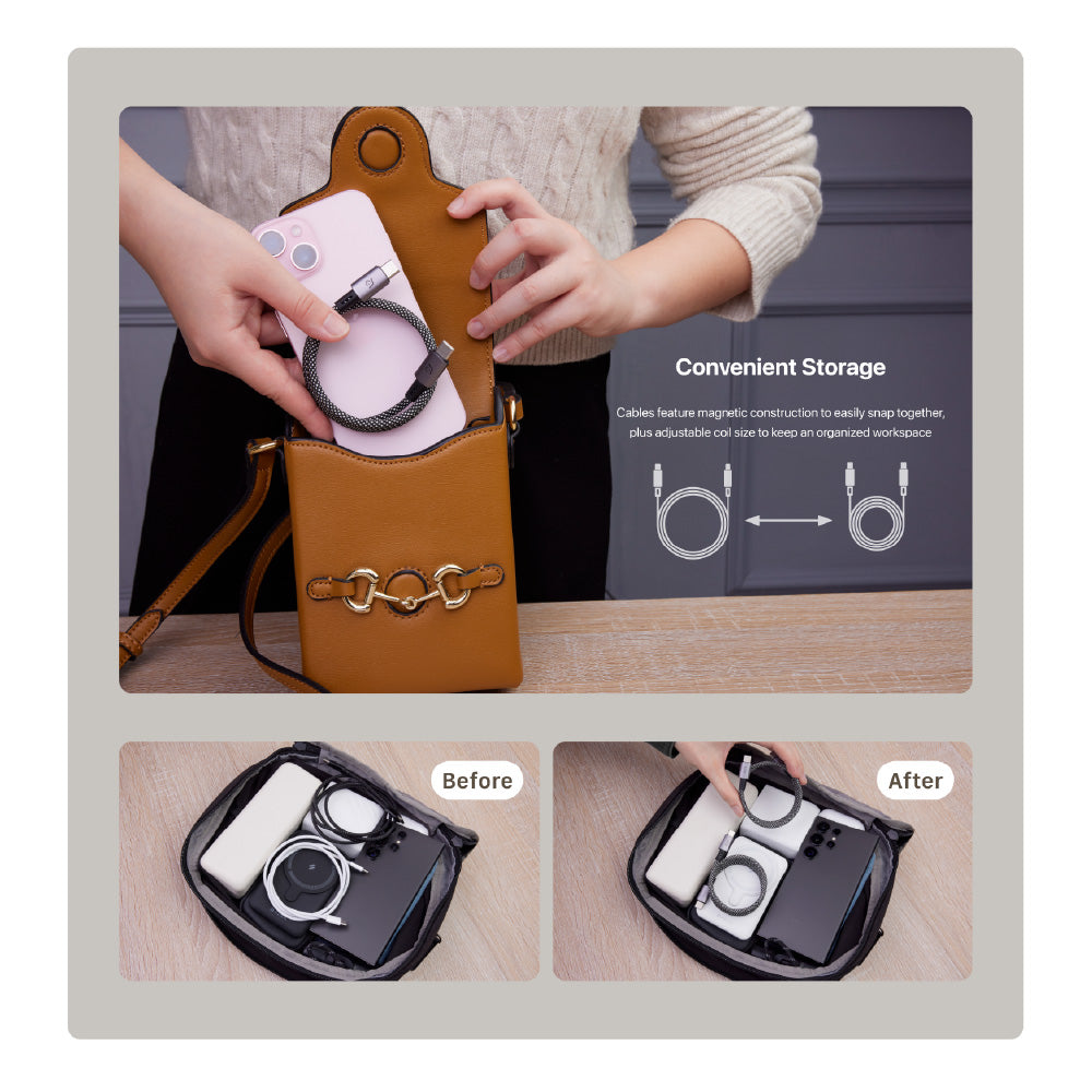 CASA MS200 - USB-C to USB-C Magnetic Charging Cable | 60W