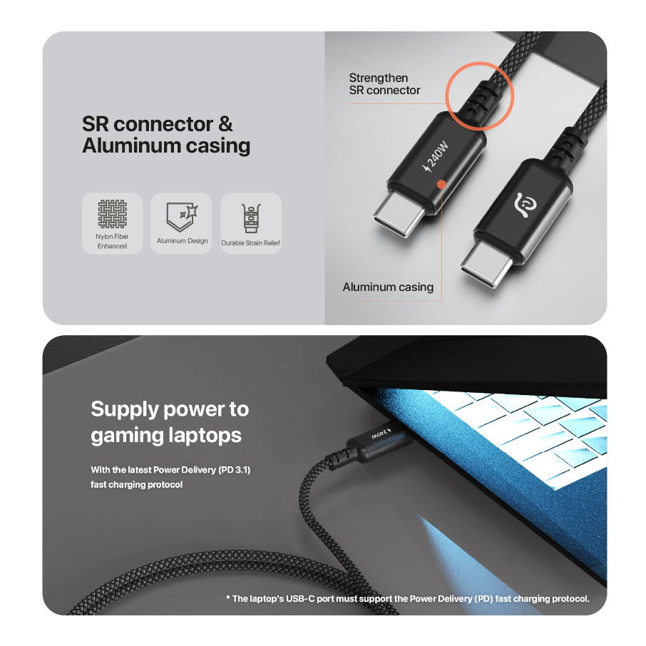 CASA P200 - USB-C to USB-C Charging Cable | 240W
