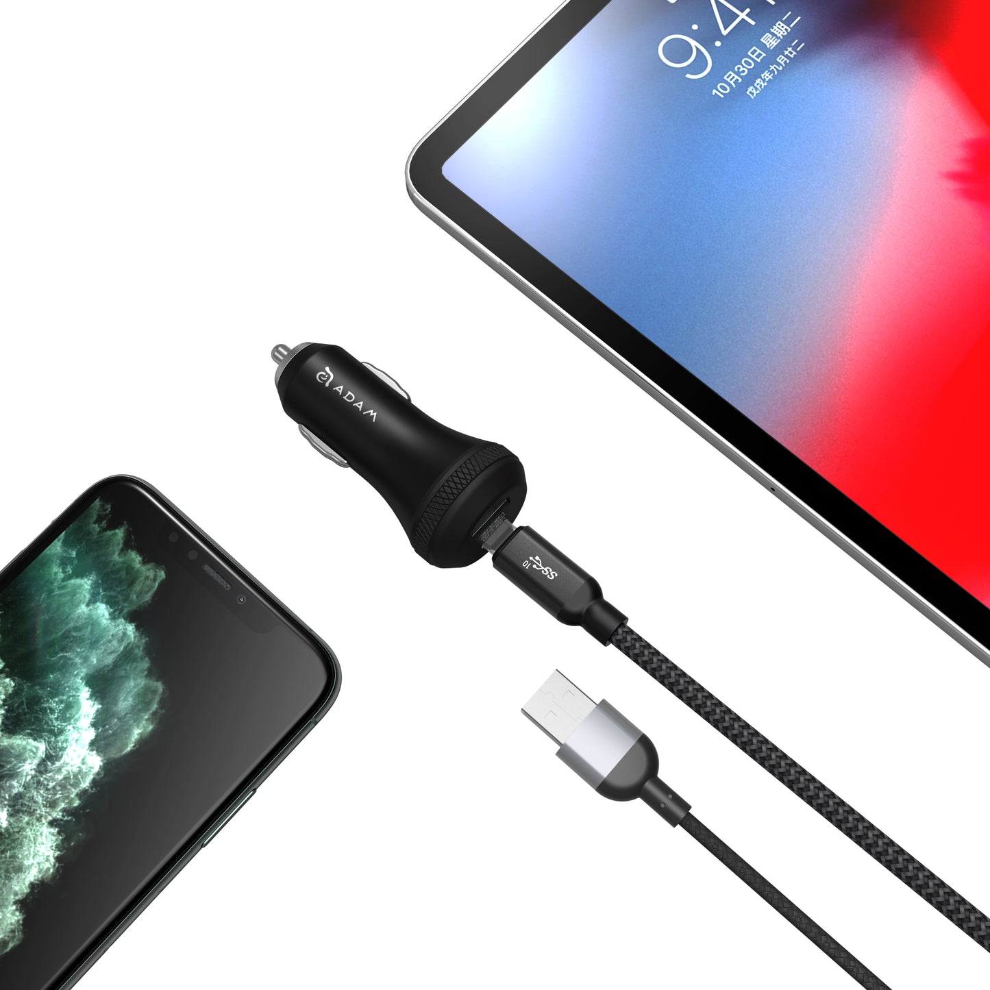 Omnia C1+ USB-C Fast Charging Car Charger | 45W