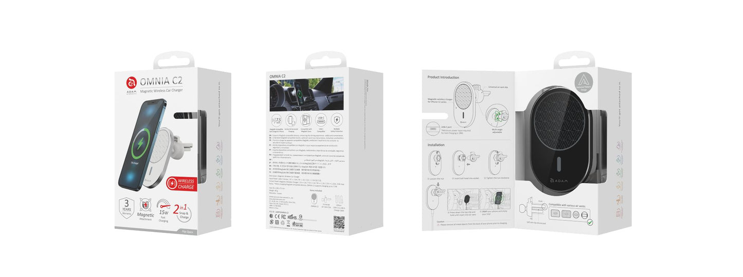OMNIA C2 Magnetic Wireless Car Charger