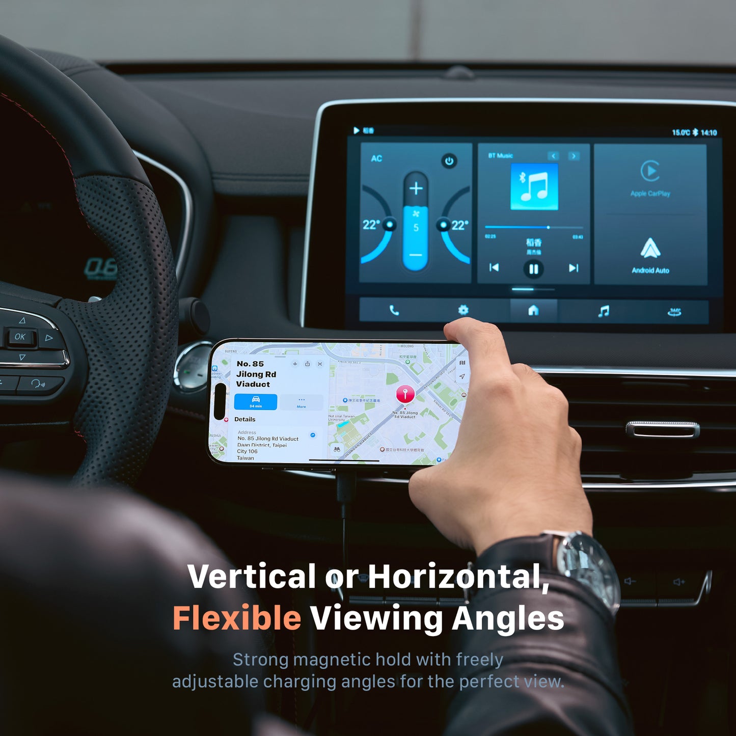CQ1 Qi2 Magnetic Charging Car Mount
