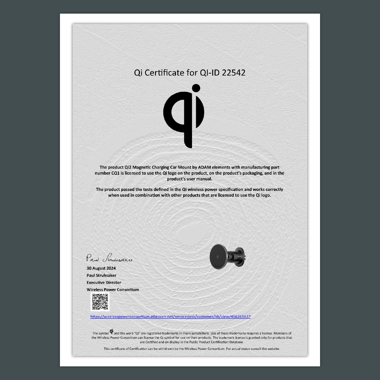 CQ1 Qi2 Magnetic Charging Car Mount