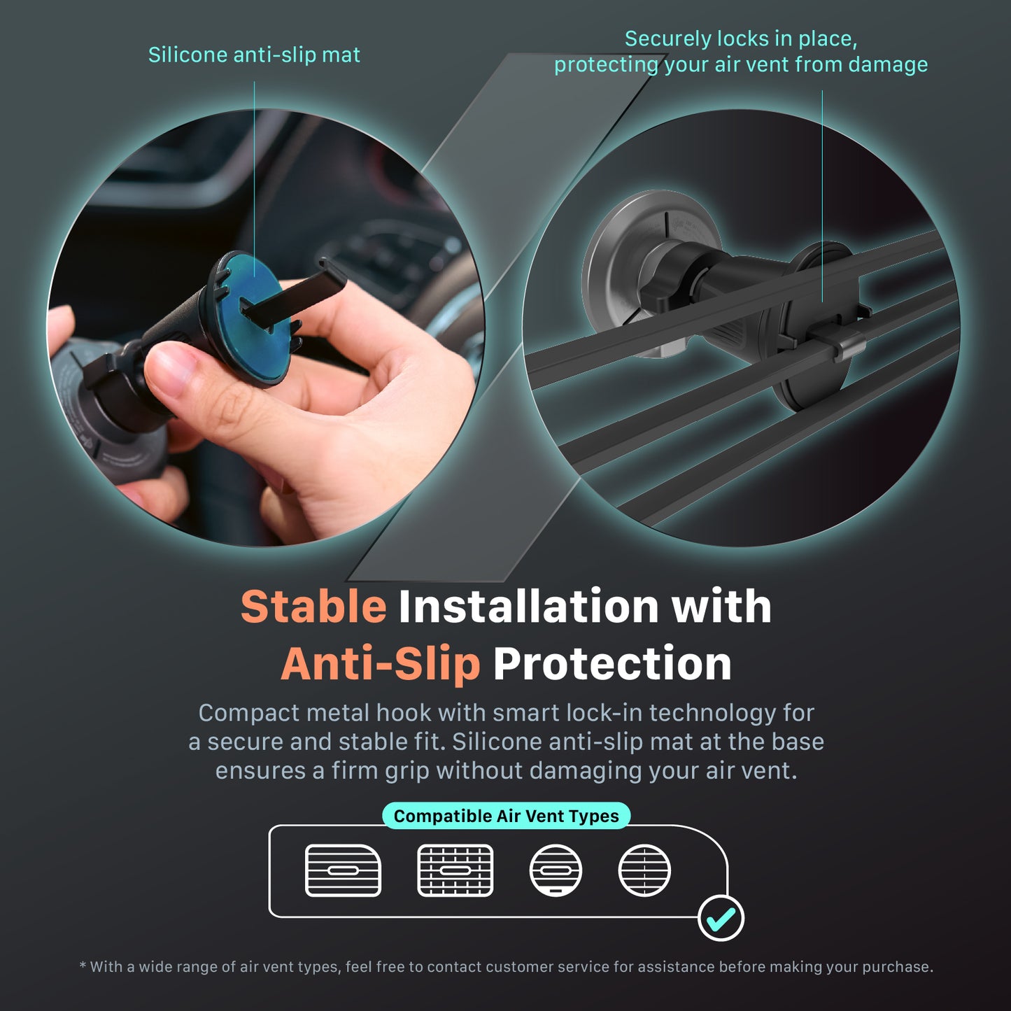 CQ1 Qi2 Magnetic Charging Car Mount