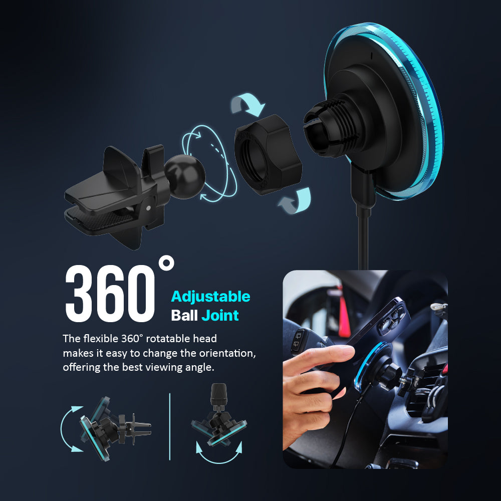 OMNIA CX1 Magnetic Wireless Charging Car Mount