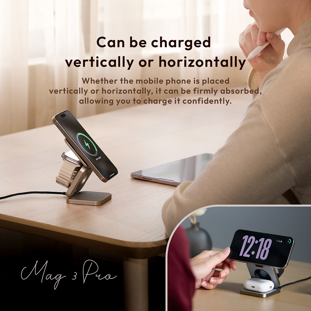 Mag 3 Pro Qi2 3-in-1 Foldable Travel Charging Station