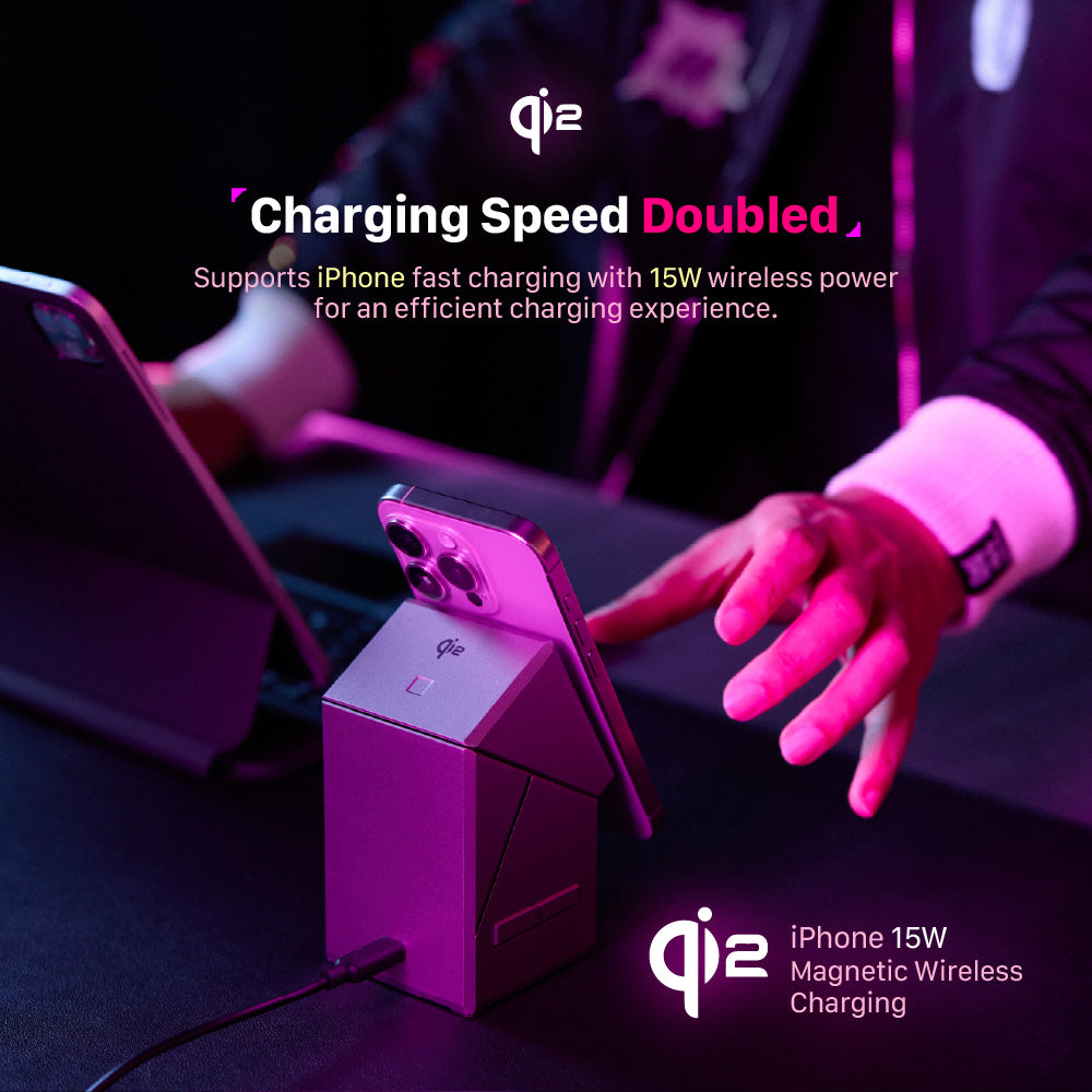 Mag Qube Qi2 3-in-1 Charging Station