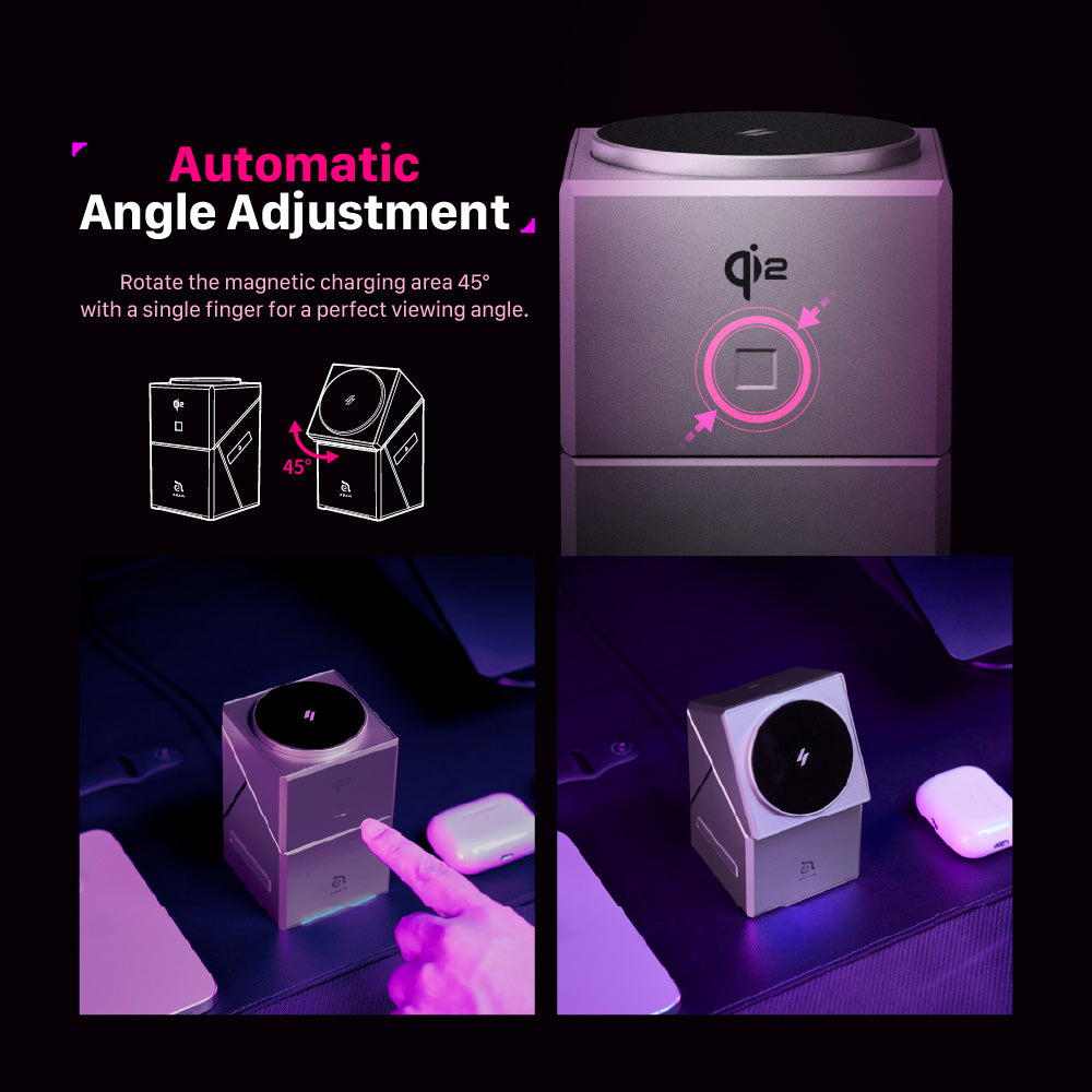 Mag Qube Qi2 3-in-1 Charging Station