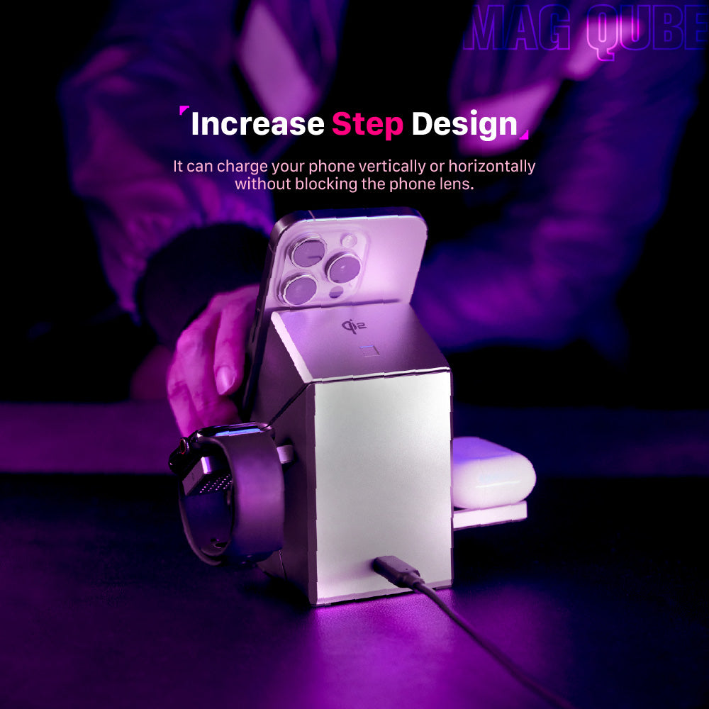Mag Qube Qi2 3-in-1 Charging Station