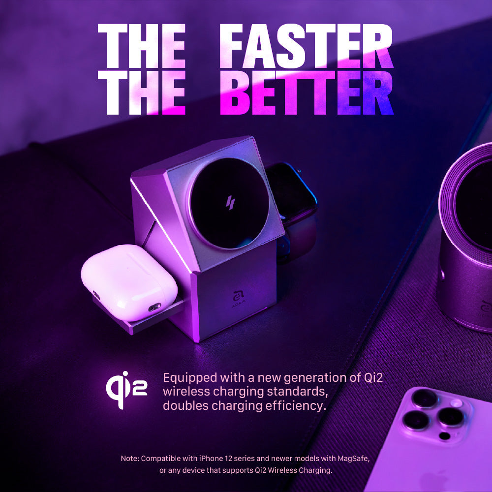 Mag Qube Qi2 3-in-1 Charging Station