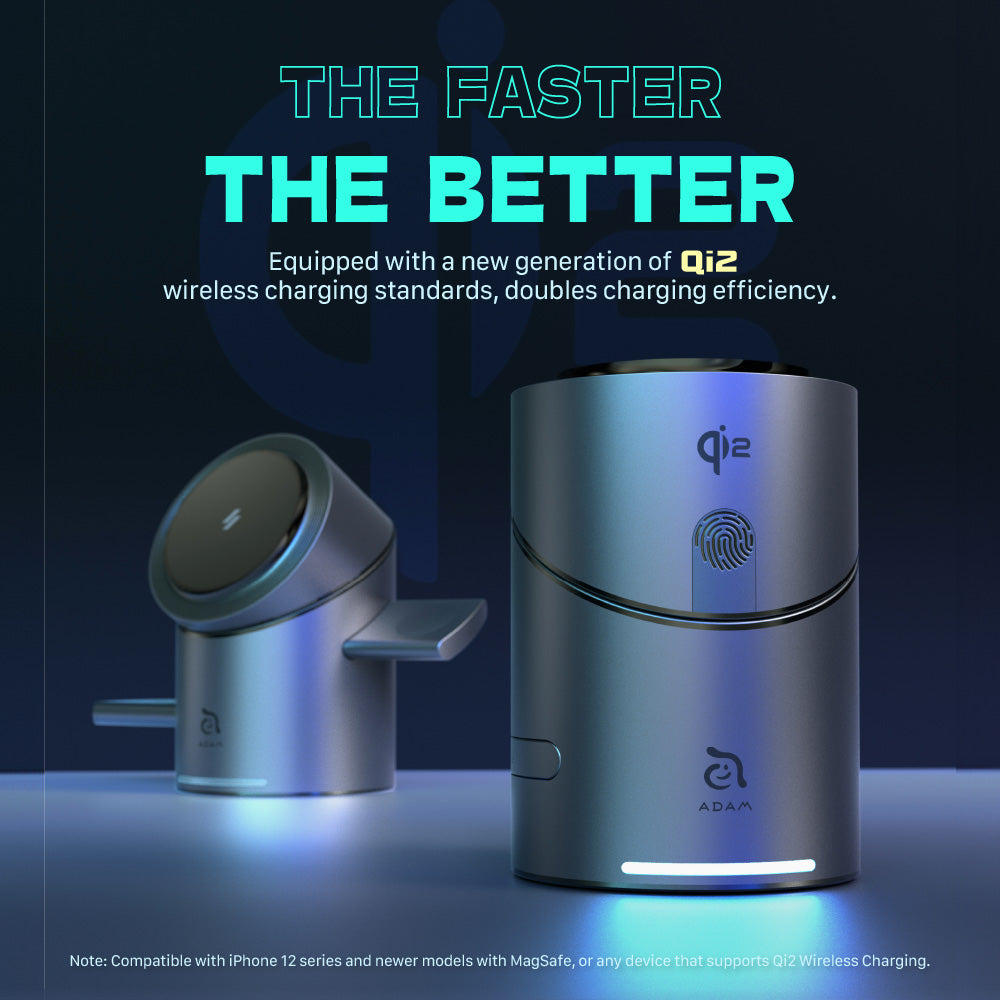 Mag Tube Qi2 3-in-1 Intelligent Charging Station
