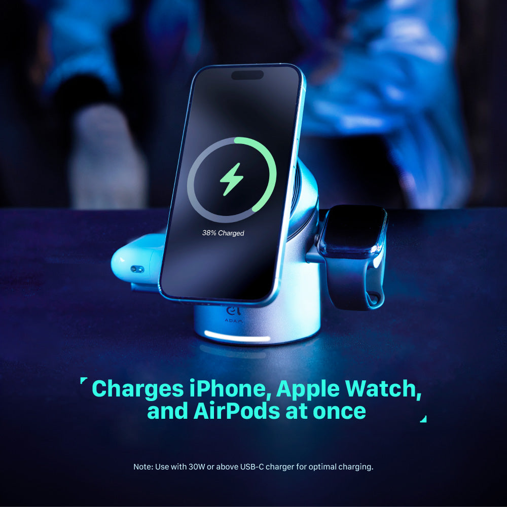 Mag Tube Qi2 3-in-1 Intelligent Charging Station