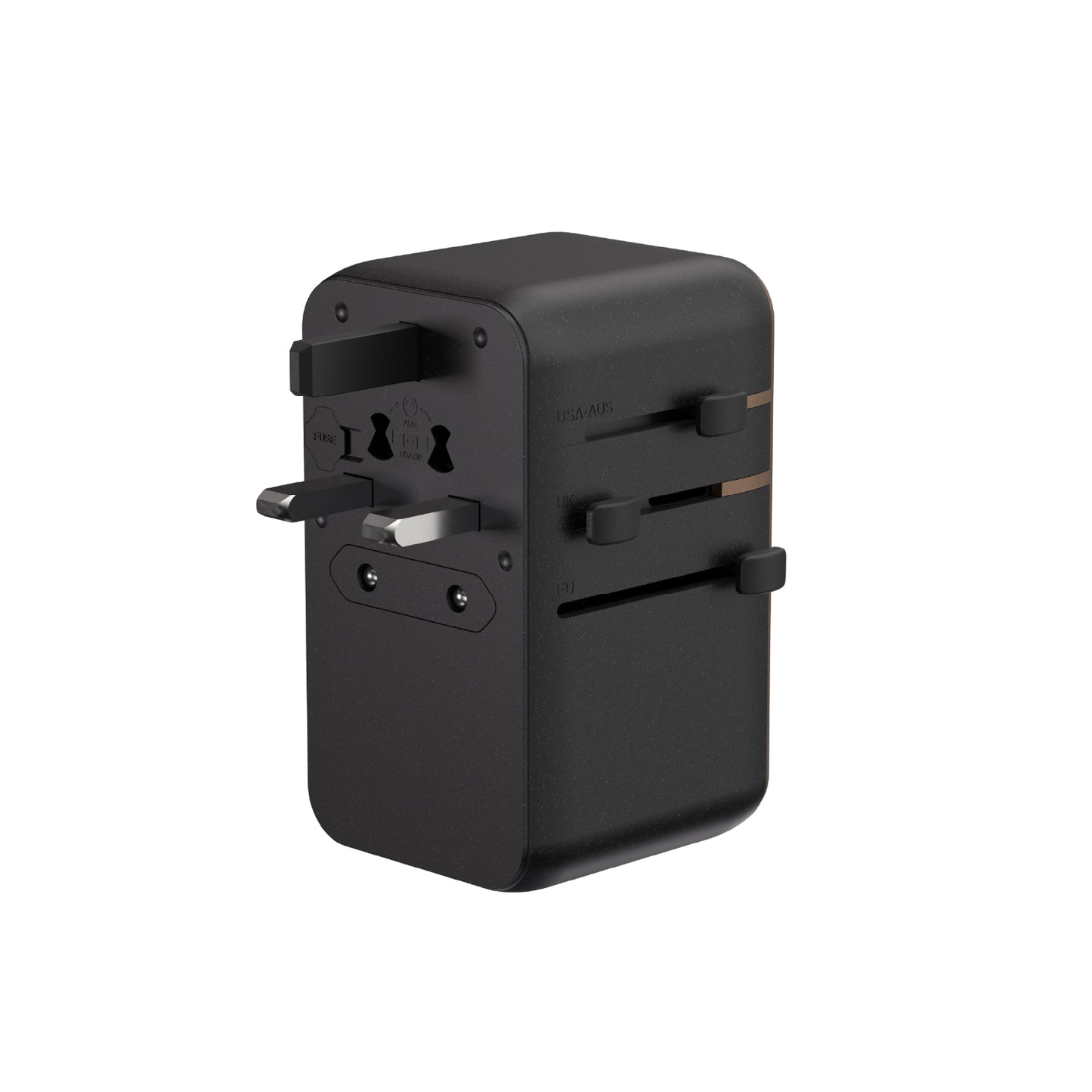 T100L Universal Travel Adapter with Built-In USB-C Cable | 100W