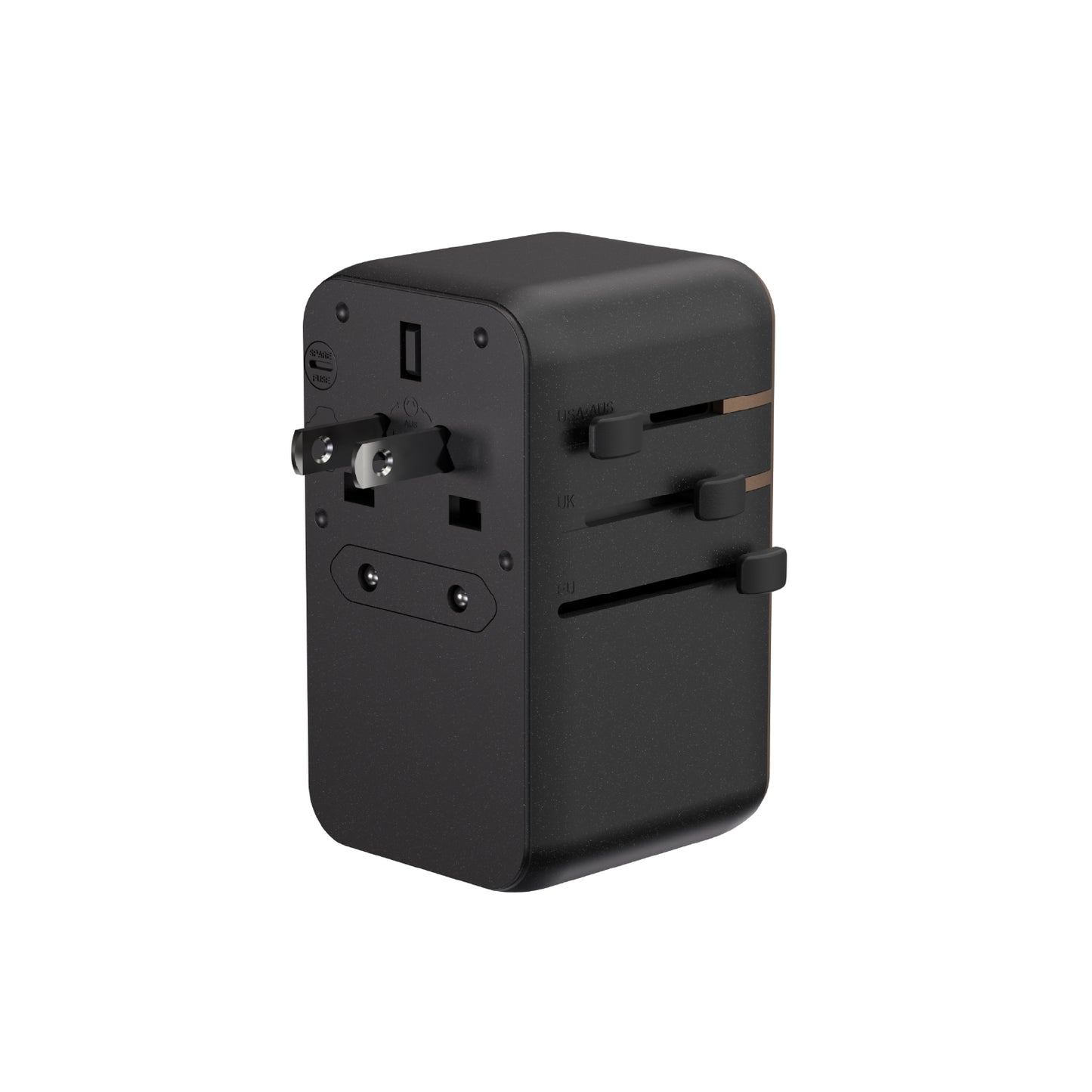 T100L Universal Travel Adapter with Built-In USB-C Cable | 100W