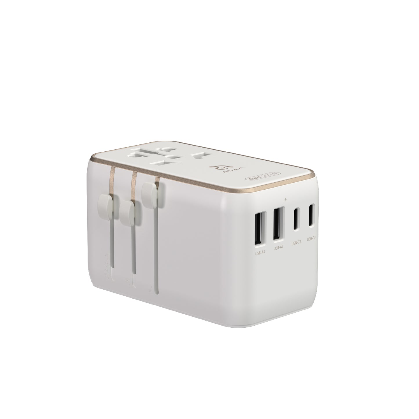 T100L Universal Travel Adapter with Built-In USB-C Cable | 100W