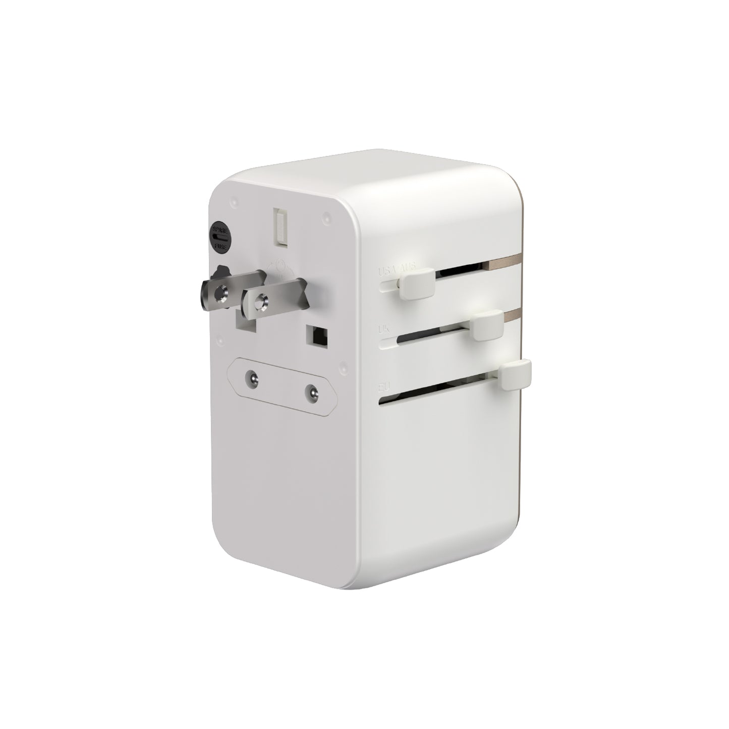 T100L Universal Travel Adapter with Built-In USB-C Cable | 100W