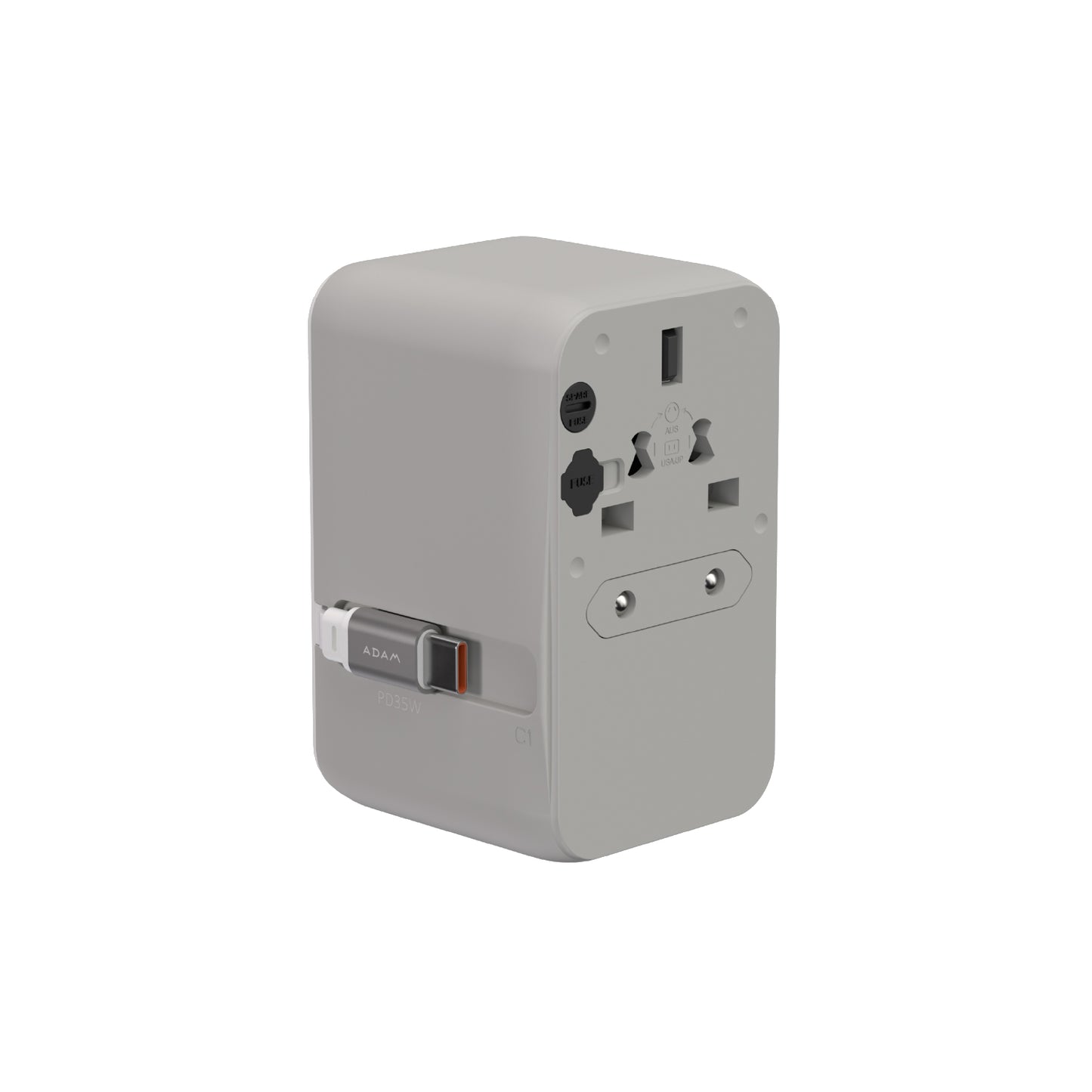 T35L Universal Travel Adapter with Built-In USB-C Cable | 35W