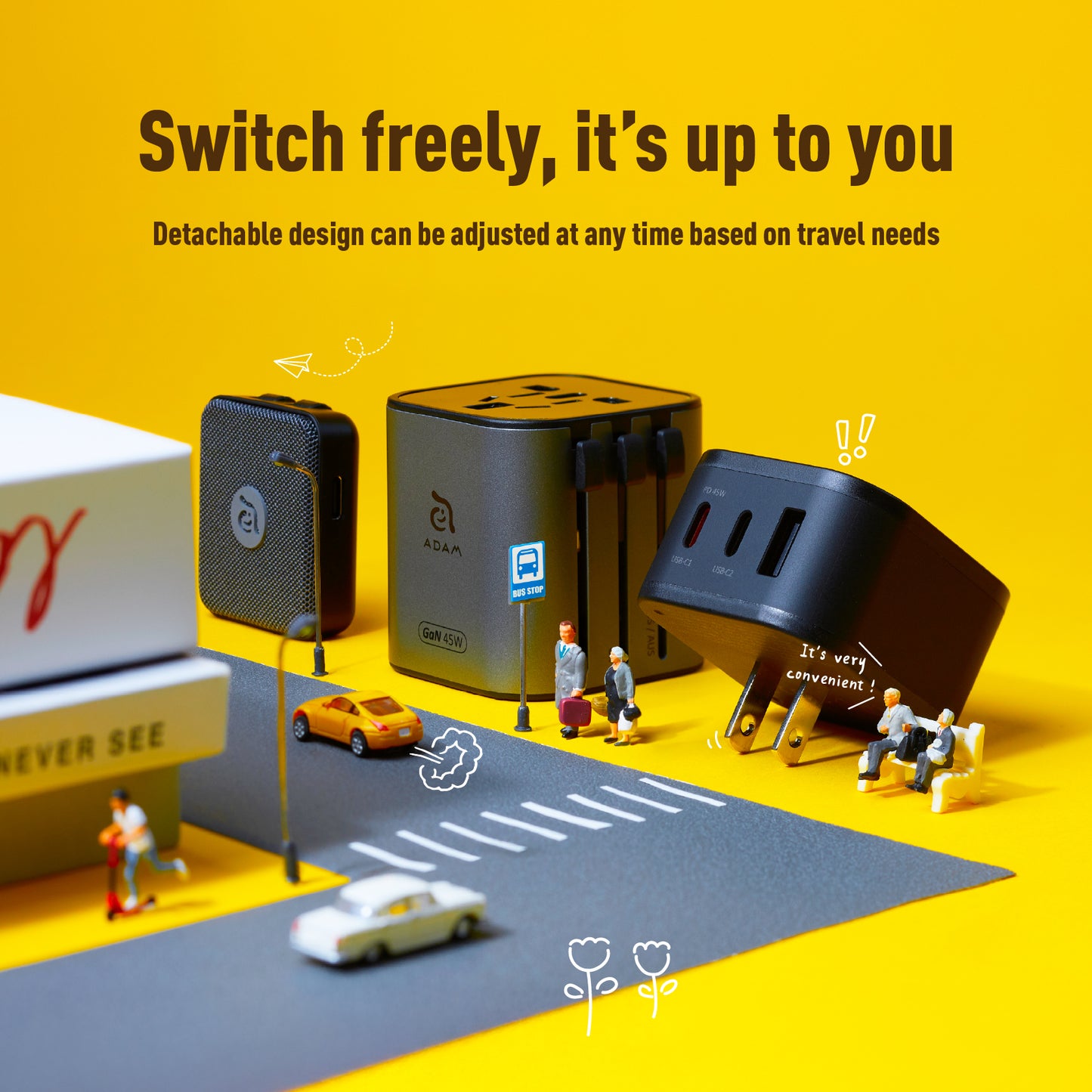 T45 Universal Travel Adapter Charger | 45W