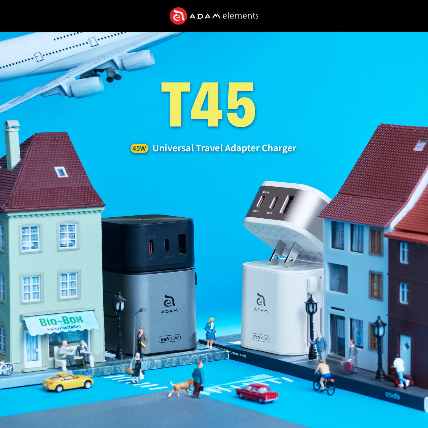 T45 Universal Travel Adapter Charger | 45W