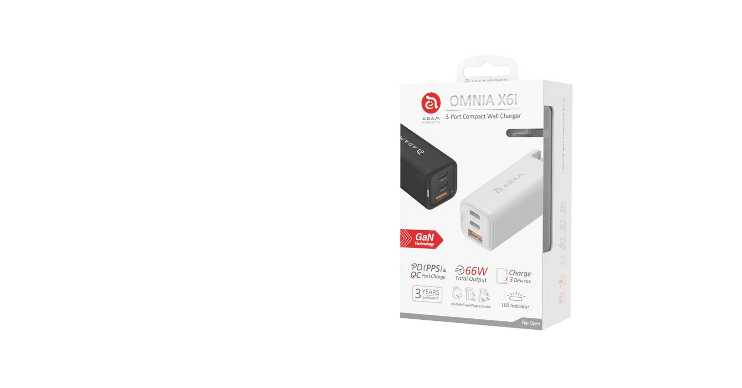 OMNIA X6i PD 66W Compact Wall Charger