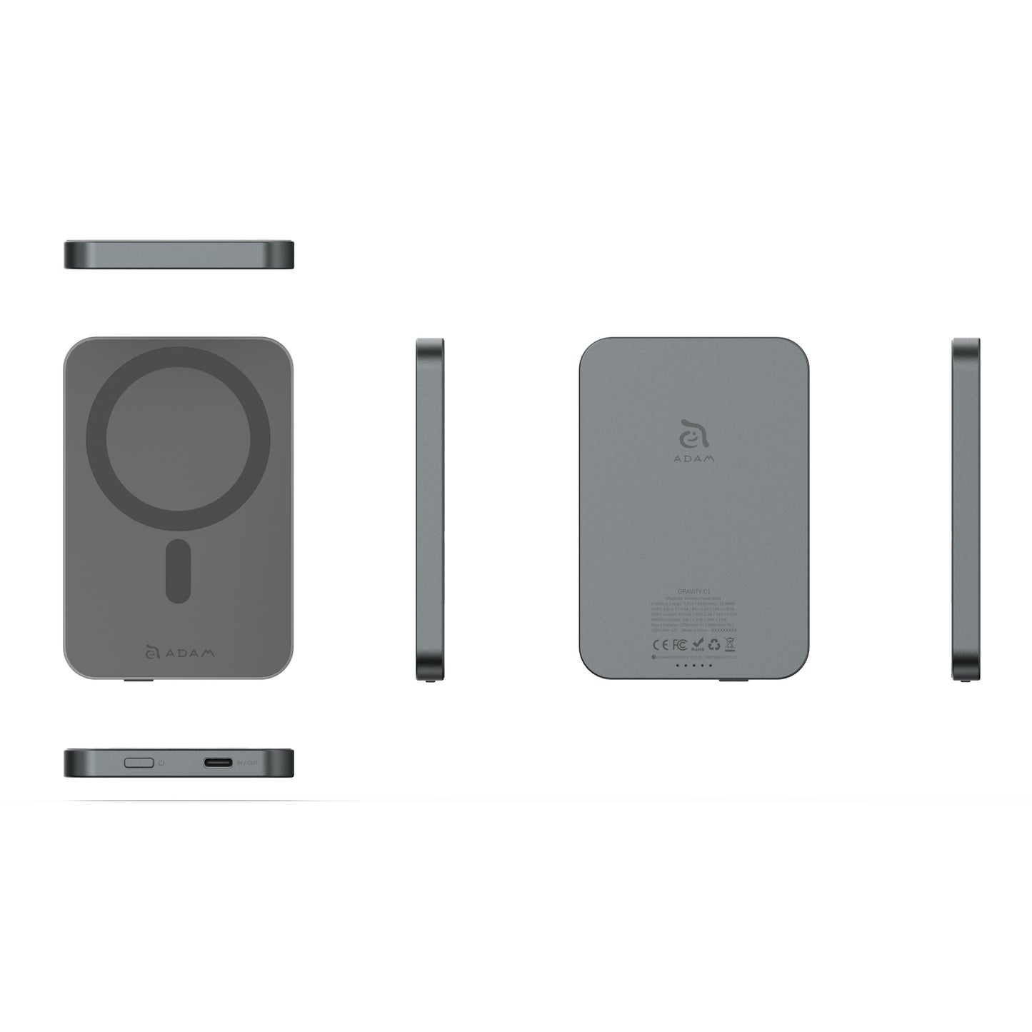 GRAVITY C1 Magnetic Wireless Power Bank | 5000 mAh