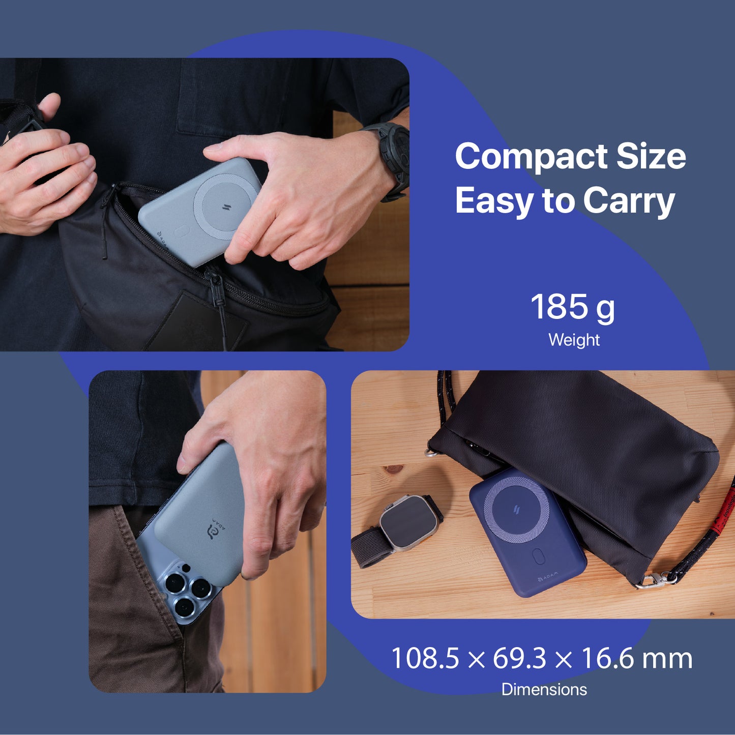 GRAVITY C2 Magnetic Wireless Power Bank | 10000 mAh