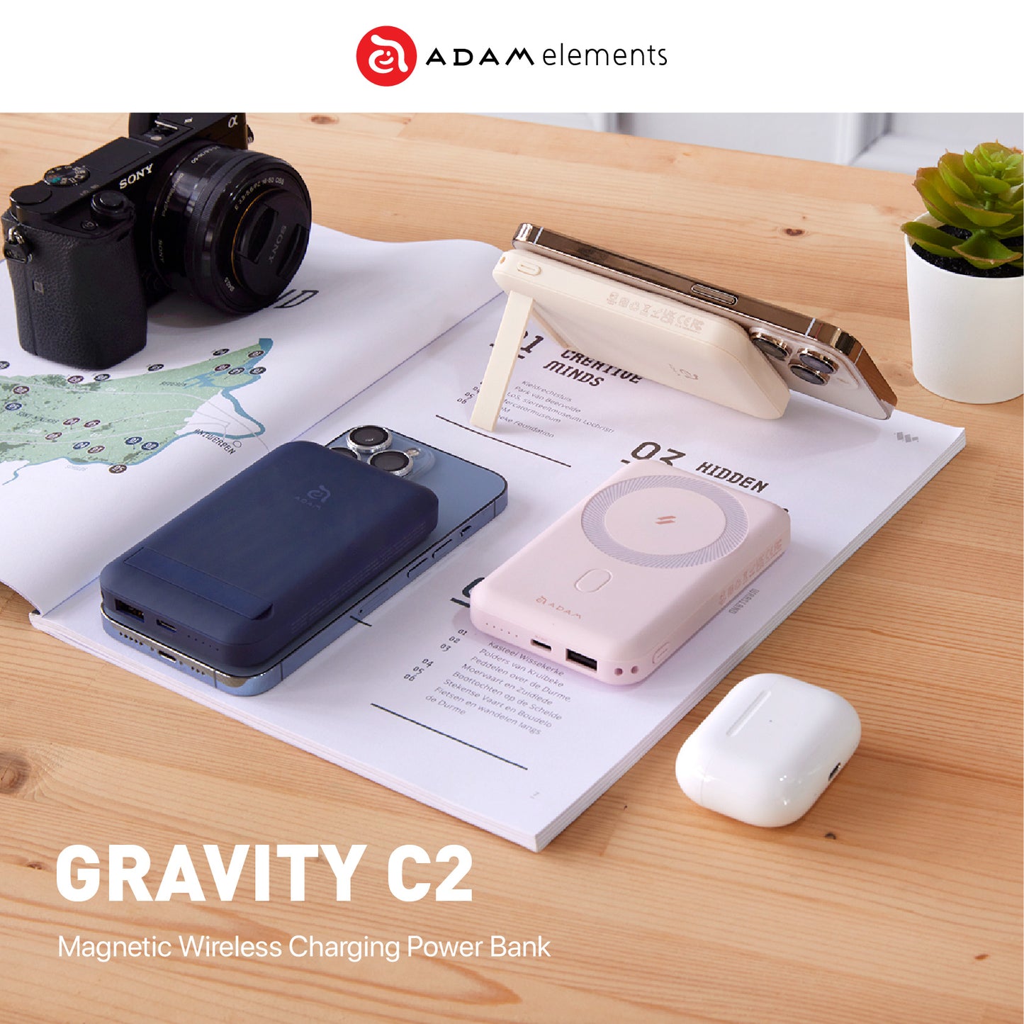 GRAVITY C2 Magnetic Wireless Power Bank | 10000 mAh