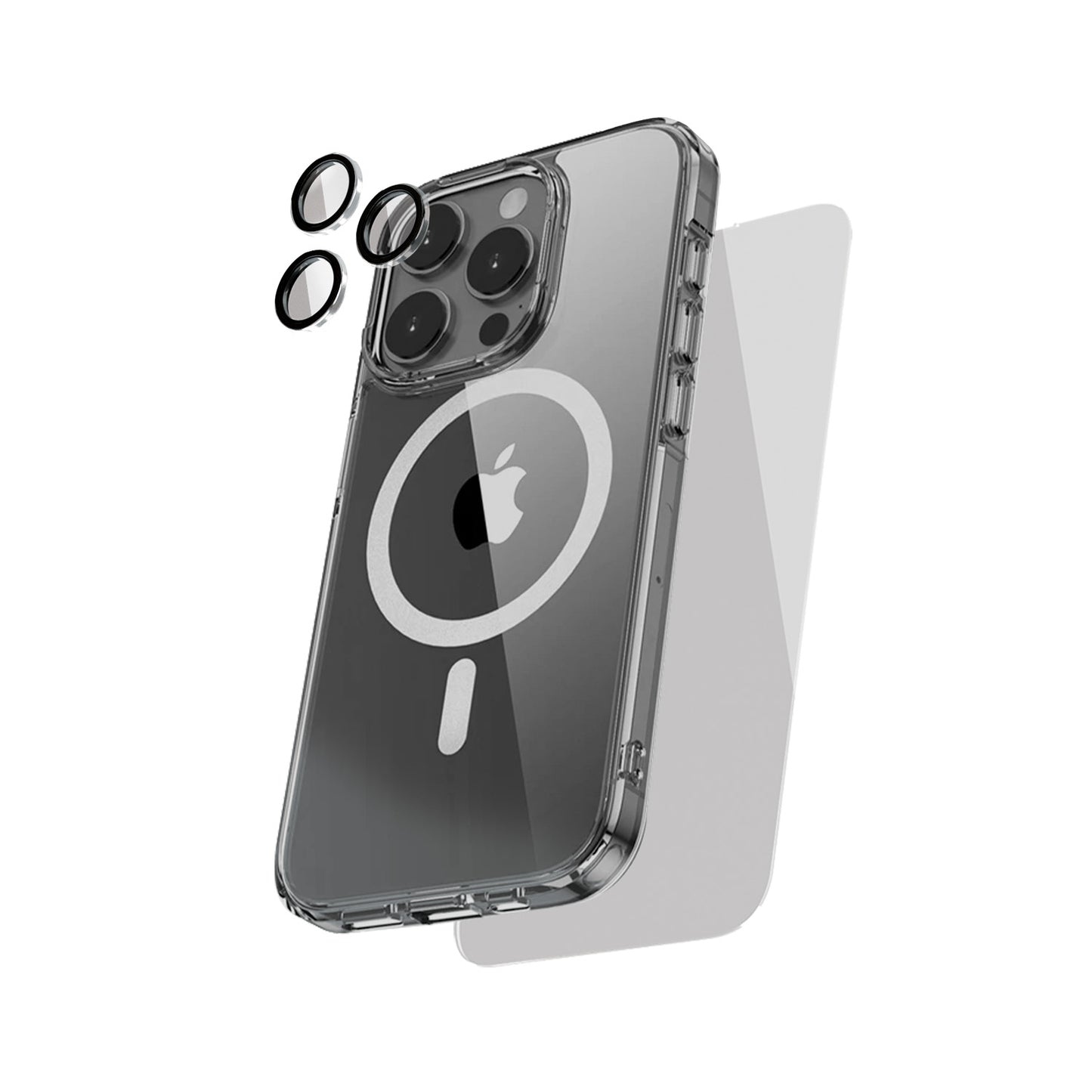 ARMOR 360° - Clear MagSafe Case + T Glass + Lens Protector